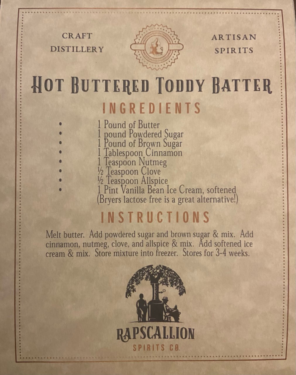 Rum Toddy Batter Recipe